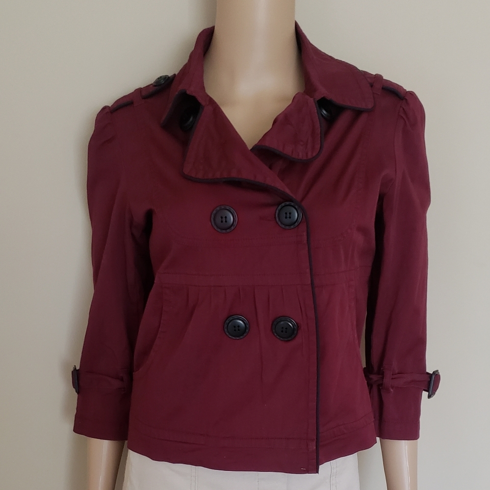 LIKE NEW! AMERICAN RAG CIE BURGUNDY COLORED JACKET
